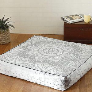 Mandala Floor Pillow Cover, Square Cushion Cover